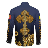 Agnus Dei Lamb of God Family Matching Short Sleeve Bodycon Dress and Hawaiian Shirt Latin Catholic Art with Gold Baroque Accents