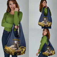 Agnus Dei Lamb of God Grocery Bag Latin Catholic Art with Gold Baroque Accents