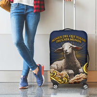 Agnus Dei Lamb of God Luggage Cover Latin Catholic Art with Gold Baroque Accents