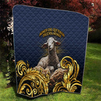 Agnus Dei Lamb of God Quilt Latin Catholic Art with Gold Baroque Accents