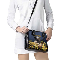 Agnus Dei Lamb of God Shoulder Handbag Latin Catholic Art with Gold Baroque Accents