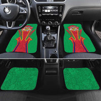 Mauritius Coat of Arms Car Mats National Emblem Blended with Traditional Patterns