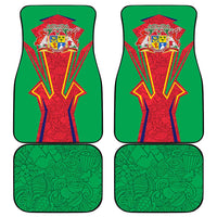 Mauritius Coat of Arms Car Mats National Emblem Blended with Traditional Patterns