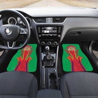 Mauritius Coat of Arms Car Mats National Emblem Blended with Traditional Patterns