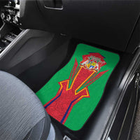 Mauritius Coat of Arms Car Mats National Emblem Blended with Traditional Patterns