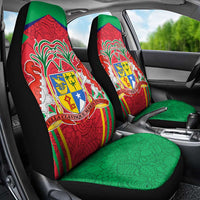 Mauritius Coat of Arms Car Seat Cover National Emblem Blended with Traditional Patterns