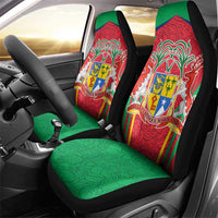 Mauritius Coat of Arms Car Seat Cover National Emblem Blended with Traditional Patterns