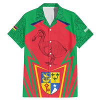 Mauritius Coat of Arms Family Matching Mermaid Dress and Hawaiian Shirt National Emblem Blended with Traditional Patterns
