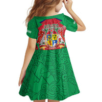 Mauritius Coat of Arms Family Matching Off Shoulder Maxi Dress and Hawaiian Shirt National Emblem Blended with Traditional Patterns