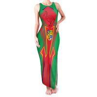 Mauritius Coat of Arms Family Matching Tank Maxi Dress and Hawaiian Shirt National Emblem Blended with Traditional Patterns