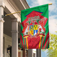 Mauritius Coat of Arms Garden Flag National Emblem Blended with Traditional Patterns