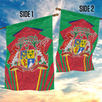 Mauritius Coat of Arms Garden Flag National Emblem Blended with Traditional Patterns