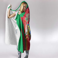 Mauritius Coat of Arms Hooded Blanket National Emblem Blended with Traditional Patterns