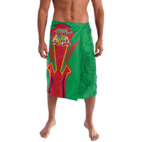 Mauritius Coat of Arms Lavalava National Emblem Blended with Traditional Patterns