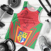 Mauritius Coat of Arms Men Tank Top National Emblem Blended with Traditional Patterns