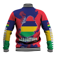 Mauritius Baseball Jacket National Emblem Integrated with Country's Shape – Symbolic Design