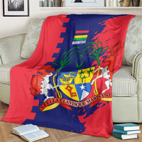Mauritius Blanket National Emblem Integrated with Country's Shape – Symbolic Design