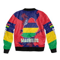 Mauritius Bomber Jacket National Emblem Integrated with Country's Shape – Symbolic Design