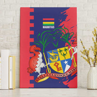 Mauritius Canvas Wall Art National Emblem Integrated with Country's Shape – Symbolic Design