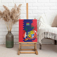 Mauritius Canvas Wall Art National Emblem Integrated with Country's Shape – Symbolic Design