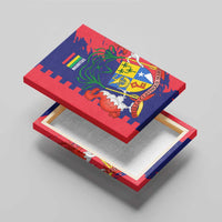 Mauritius Canvas Wall Art National Emblem Integrated with Country's Shape – Symbolic Design