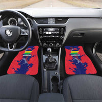 Mauritius Car Mats National Emblem Integrated with Country's Shape – Symbolic Design