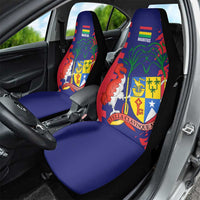 Mauritius Car Seat Cover National Emblem Integrated with Country's Shape – Symbolic Design