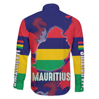 Mauritius Family Matching Long Sleeve Bodycon Dress and Hawaiian Shirt National Emblem Integrated with Country's Shape – Symbolic Design
