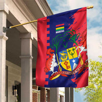 Mauritius Garden Flag National Emblem Integrated with Country's Shape – Symbolic Design