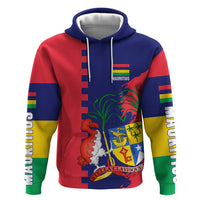 Mauritius Hoodie National Emblem Integrated with Country's Shape – Symbolic Design