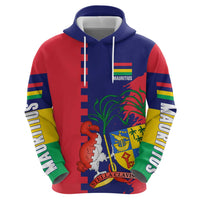 Mauritius Hoodie National Emblem Integrated with Country's Shape – Symbolic Design