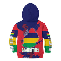 Mauritius Kid Hoodie National Emblem Integrated with Country's Shape – Symbolic Design