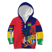 Mauritius Kid Hoodie National Emblem Integrated with Country's Shape – Symbolic Design