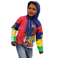 Mauritius Kid Hoodie National Emblem Integrated with Country's Shape – Symbolic Design