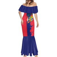 Mauritius Mermaid Dress National Emblem Integrated with Country's Shape – Symbolic Design