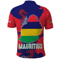 Mauritius Polo Shirt National Emblem Integrated with Country's Shape – Symbolic Design