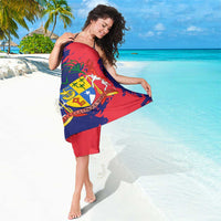 Mauritius Sarong National Emblem Integrated with Country's Shape – Symbolic Design