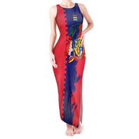 Mauritius Tank Maxi Dress National Emblem Integrated with Country's Shape – Symbolic Design