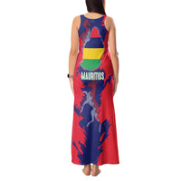 Mauritius Tank Maxi Dress National Emblem Integrated with Country's Shape – Symbolic Design