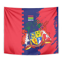 Mauritius Tapestry National Emblem Integrated with Country's Shape – Symbolic Design