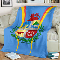 Aruba Blanket National Emblem Featuring the Lion Symbol - Majestic Design