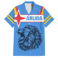 Aruba Family Matching Puletasi and Hawaiian Shirt National Emblem Featuring the Lion Symbol - Majestic Design