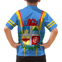 Aruba Family Matching Summer Maxi Dress and Hawaiian Shirt National Emblem Featuring the Lion Symbol - Majestic Design