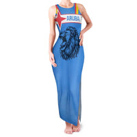 Aruba Family Matching Tank Maxi Dress and Hawaiian Shirt National Emblem Featuring the Lion Symbol - Majestic Design