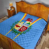 Aruba Quilt National Emblem Featuring the Lion Symbol - Majestic Design