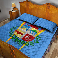 Aruba Quilt Bed Set National Emblem Featuring the Lion Symbol - Majestic Design