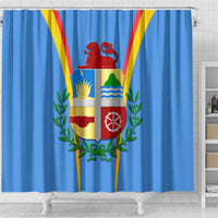 Aruba Shower Curtain National Emblem Featuring the Lion Symbol - Majestic Design