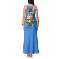 Aruba Tank Maxi Dress National Emblem Featuring the Lion Symbol - Majestic Design