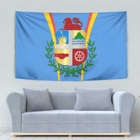 Aruba Tapestry National Emblem Featuring the Lion Symbol - Majestic Design