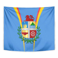 Aruba Tapestry National Emblem Featuring the Lion Symbol - Majestic Design